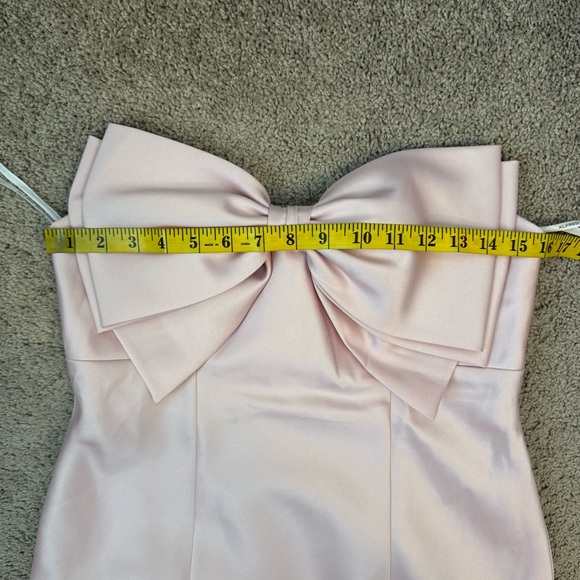 Alfred‎ Sung D859 Strapless Bow Column Gown Ballet Pink 8 - Picture 5 of 8
